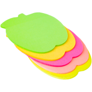 Notes adeziv 7.5 cm, model figurine neon, multicolor, 100 file/set